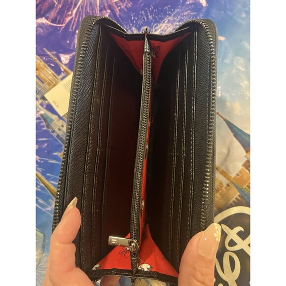 Disney Parks Minnie Mouse Polka Dot Loungefly Wallet Black New - Picture 3 of 3